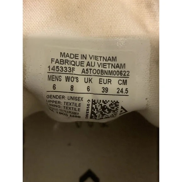 Converse All-Star Men Size 6 Women 8 Unisex Blue White Sneakers 145333F - Picture 8 of 11